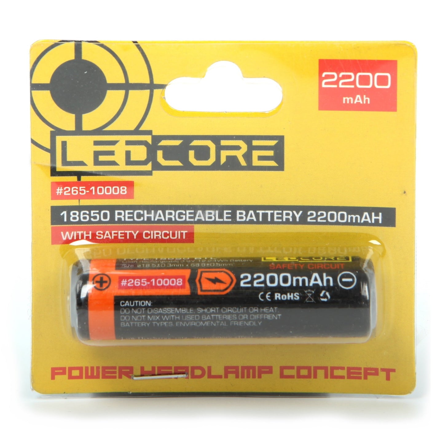 Ledcore 2200mAh Akku ylilataussuojalla 1kpl