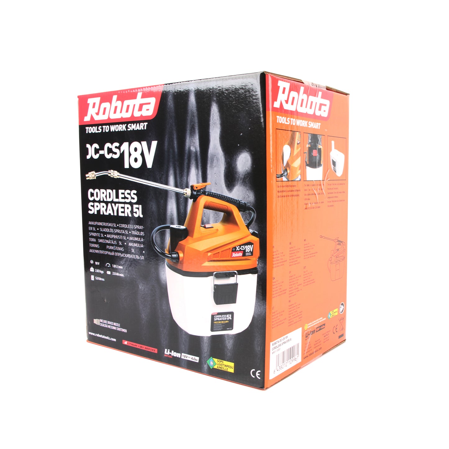 Robota DC-CS18V akkuruiskupullo 5L runko