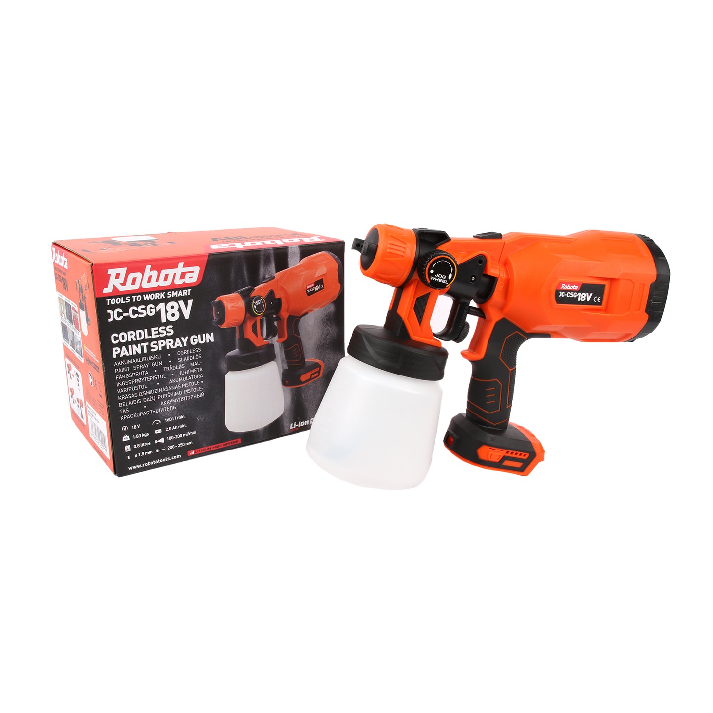 Robota DC-CSG18V akkumaaliruisku 0.8l 18V runko