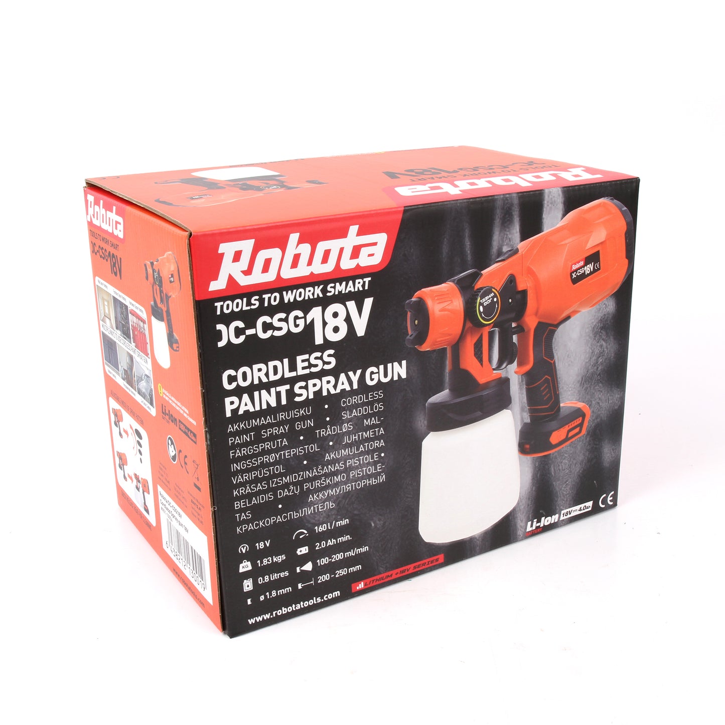 Robota DC-CSG18V akkumaaliruisku 0.8l 18V runko