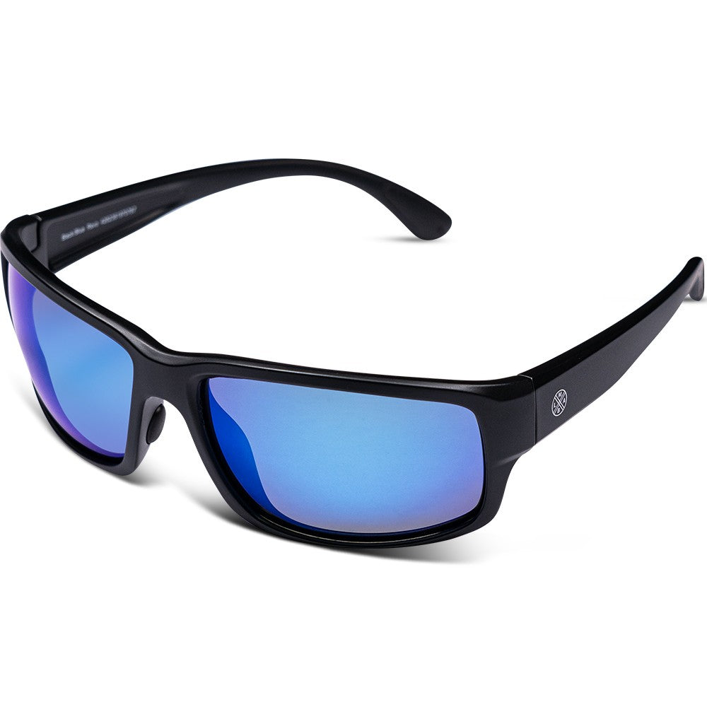 LMAB Iris polarisoivat aurinkolasit Matte Black / Blue Revo