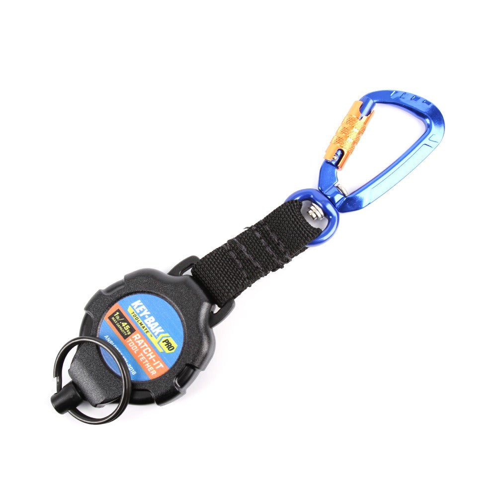 Key-Bak Pro ToolMate 1 lb. 48-Inch Ratch-It Retractable Tool Tether - Split Ring / Orange
