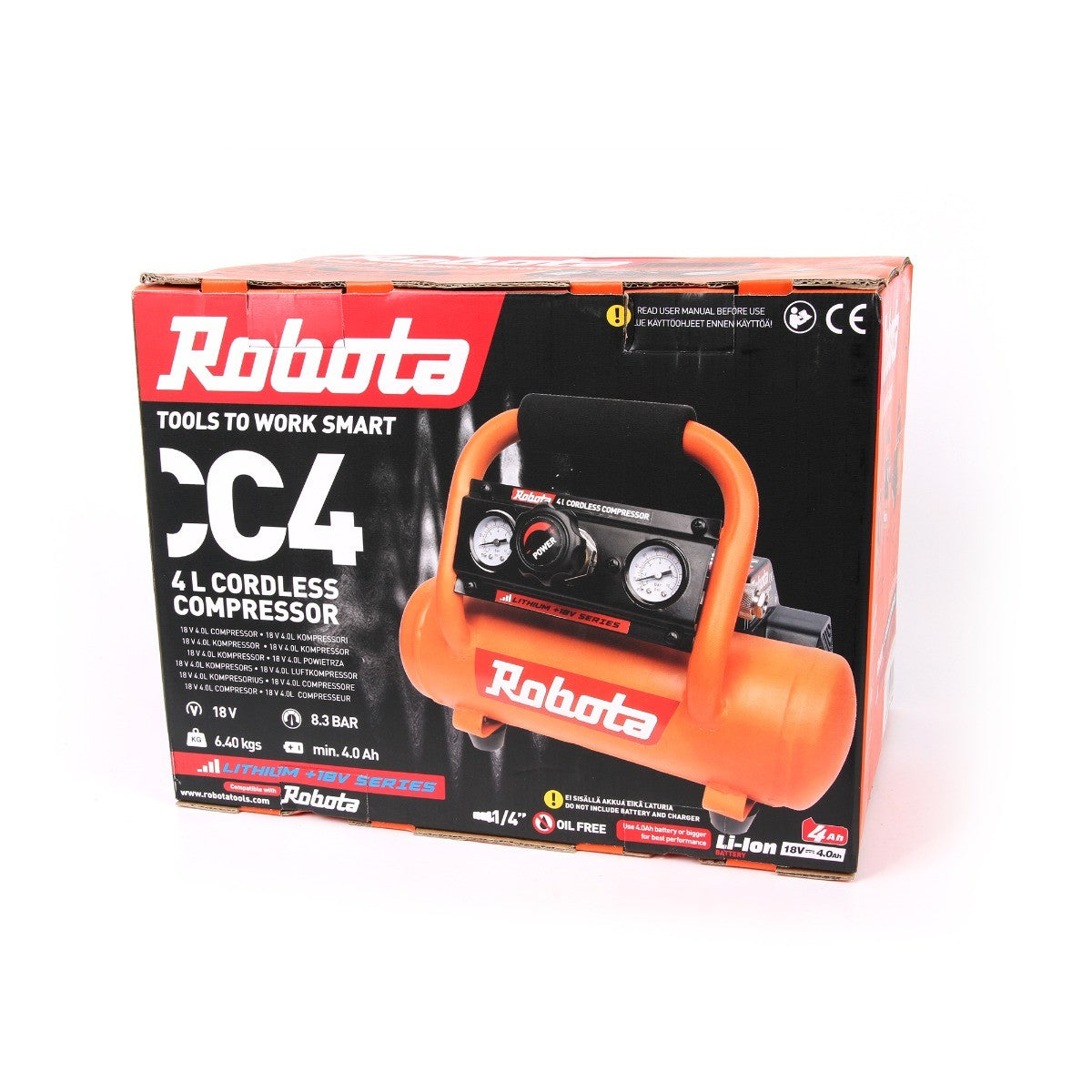 Robota akkukompressori DC-G 18V runko