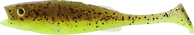 LMAB Köfi Perch Shad 11cm Green Pumpkin Chartreuse 4kpl