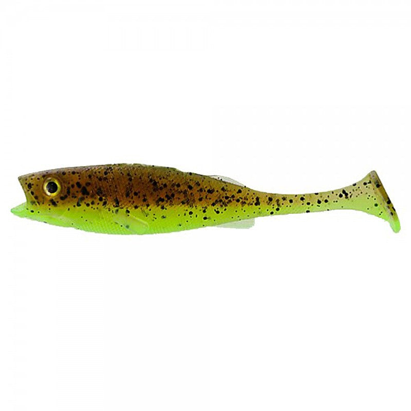 LMAB Köfi Perch Shad 18cm Green Pumpkin / Chartreuse 1kpl