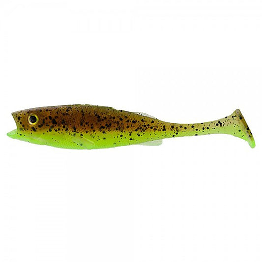 LMAB Köfi Perch Shad 18cm Green Pumpkin / Chartreuse 1kpl