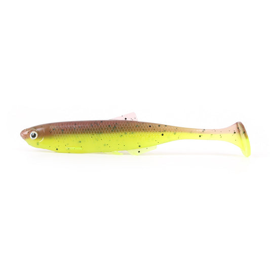LMAB Köfi Bleak Shad 12cm Green Pumpkin/Chartreuse 4kpl