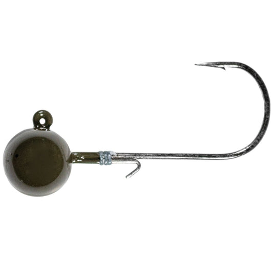 LMAB Tungsten Round Jig #2/0 Green Pumpkin 3.5g 3kpl